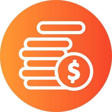 Vektör para simgesi çizimi