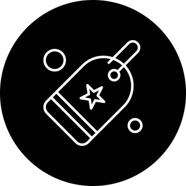  Simge etiketinin vektör illüstrasyonu