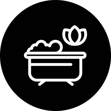 vektör Küvet Simgesi illüstrasyonu