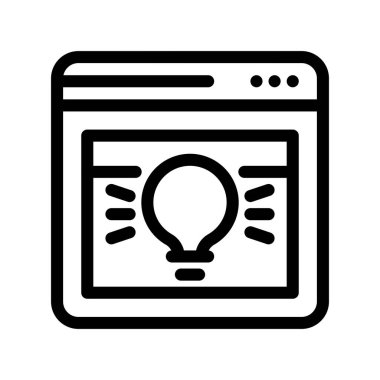 vektör ana hatları web sitesi simgesi 