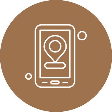 Vektör konumu simge illüstrasyonu