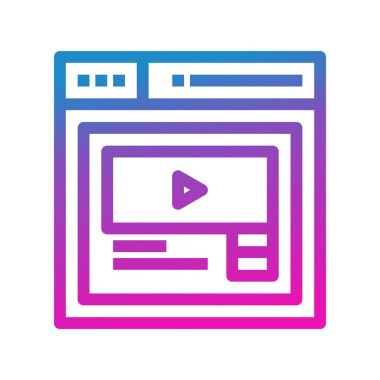 vektör ana hatları web sitesi simgesi 