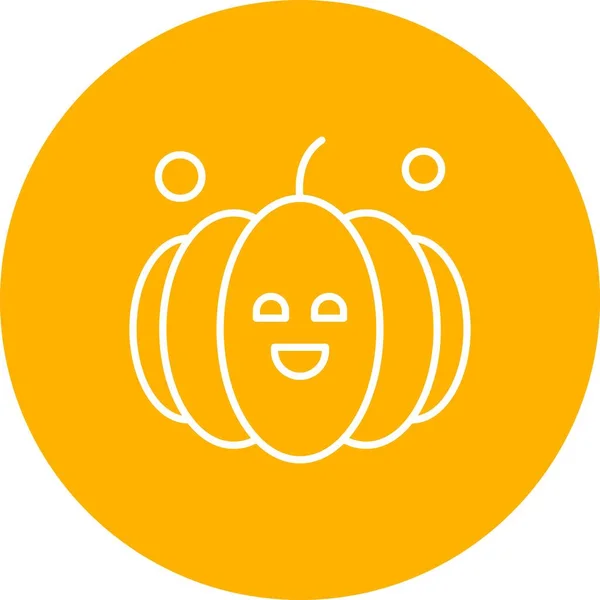 Vector Calabaza Icono Ilustración — Vector de stock