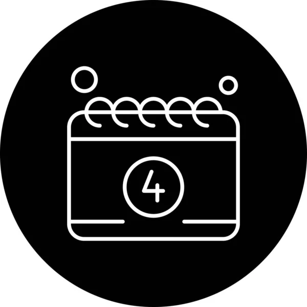 Vetor Calendário Icon Ilustração — Vetor de Stock