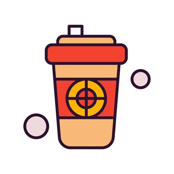 Ikona Kawy Wektor Ilustracja — Wektor stockowy