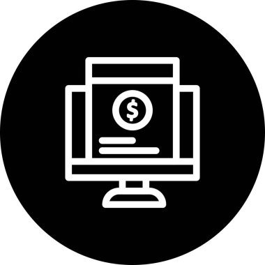 vektör lcd simgesi illüstrasyonu