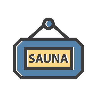 vektör sauna simgesi illüstrasyonu
