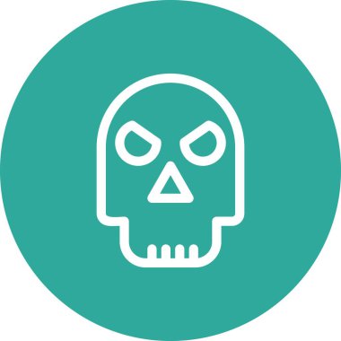 vektör kafatası çizimi