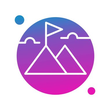 vektör dağ simgesi illüstrasyonu