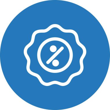  Simge etiketinin vektör illüstrasyonu