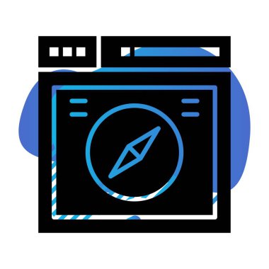 vektör ana hatları web sitesi simgesi 