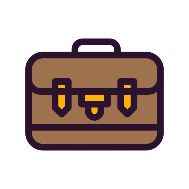 bavul ikonu vektör illüstrasyonu