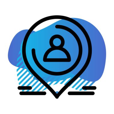 Vektör konumu simge illüstrasyonu