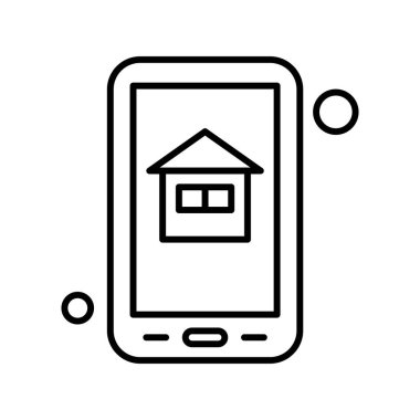  Ev simgesinin vektör illüstrasyonu