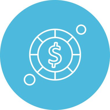 Vektör para simgesi çizimi