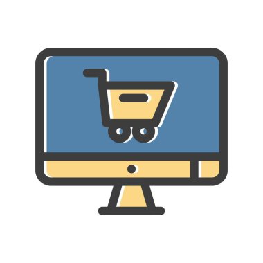vektör çevrimiçi dükkan simgesi