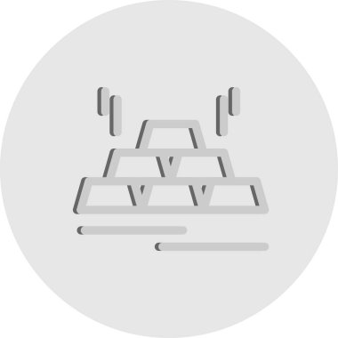 vektör tuğlası altın simgesi