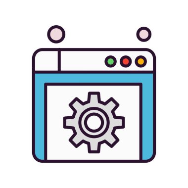 websitesi simgesi vektör illüstrasyonu