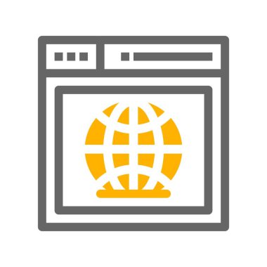 vektör ana hatları web sitesi simgesi 