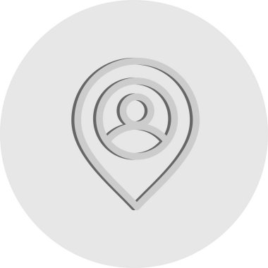 Vektör konumu simge illüstrasyonu