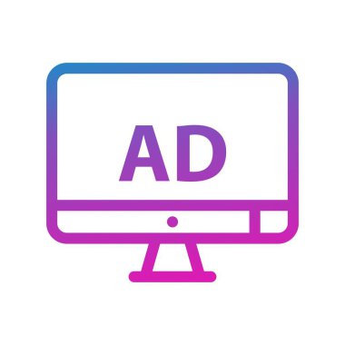 vektör lcd simgesi illüstrasyonu