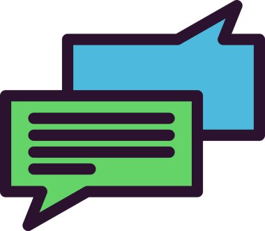  Vektör sohbet simgesi illüstrasyonu