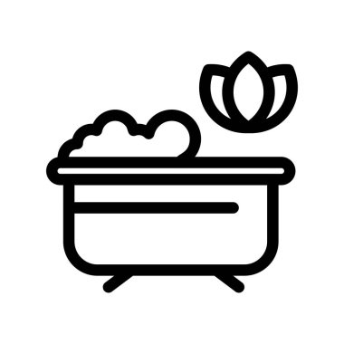 vektör Küvet Simgesi illüstrasyonu