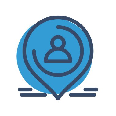 Vektör konumu simge illüstrasyonu