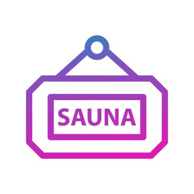 vektör sauna simgesi illüstrasyonu