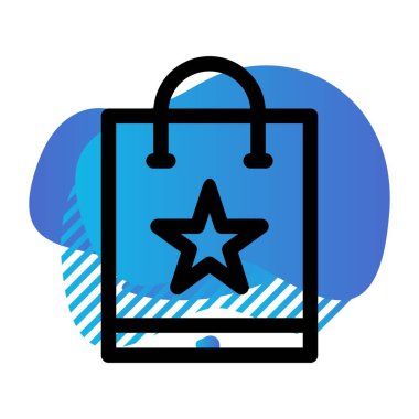 Vektör alışveriş torbası simgesi