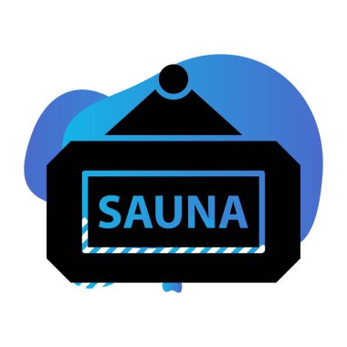 vektör sauna simgesi illüstrasyonu