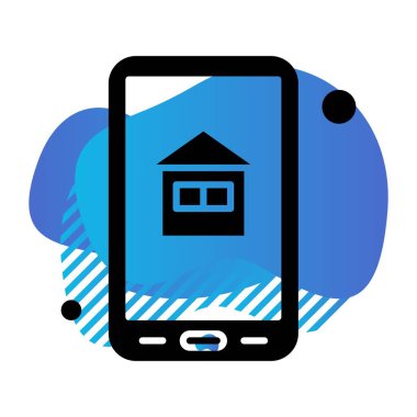  Ev simgesinin vektör illüstrasyonu