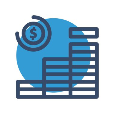 Vektör para simgesi çizimi