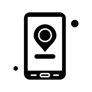 Vektör konumu simge illüstrasyonu