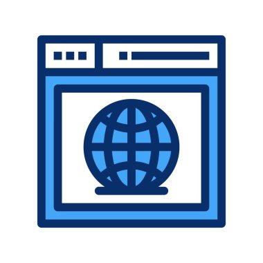 vektör ana hatları web sitesi simgesi 