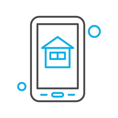  Ev simgesinin vektör illüstrasyonu