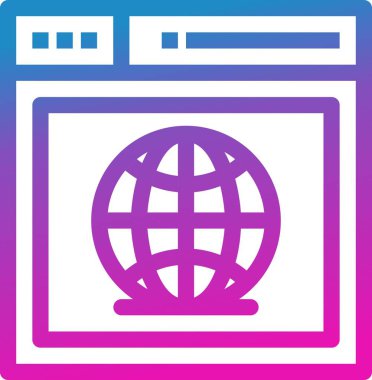 vektör ana hatları web sitesi simgesi 