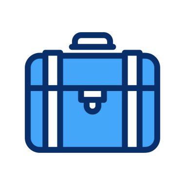 bavul ikonu vektör illüstrasyonu