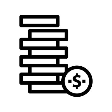 Vektör para simgesi çizimi