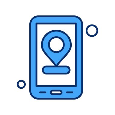 Vektör konumu simge illüstrasyonu