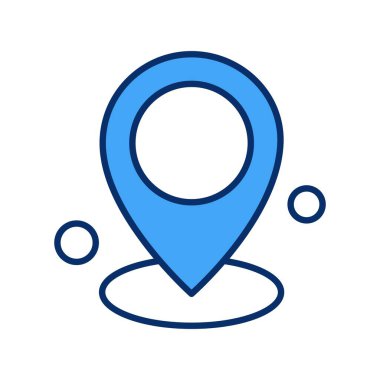 Vektör konumu simge illüstrasyonu