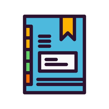 kitap simgesi vektör illüstrasyonu