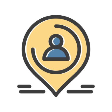 Vektör konumu simge illüstrasyonu