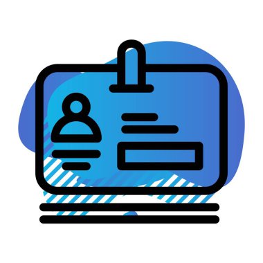 vektör ofis kartı simgesi 