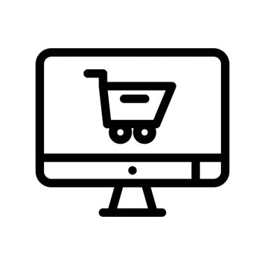 vektör çevrimiçi dükkan simgesi