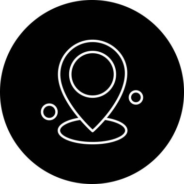 Vektör konumu simge illüstrasyonu