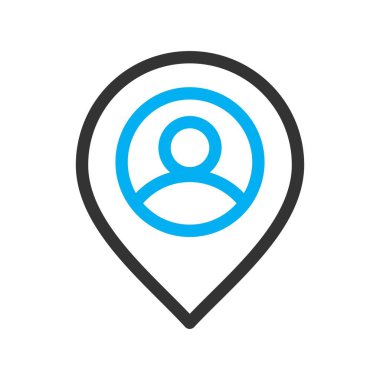 Vektör konumu simge illüstrasyonu