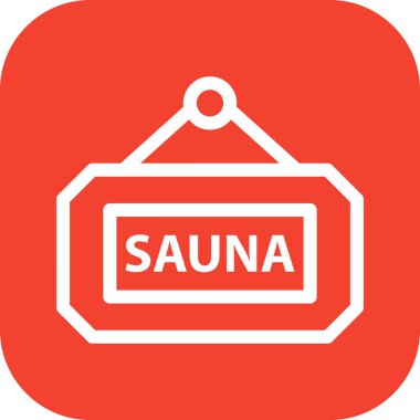 vektör sauna simgesi illüstrasyonu