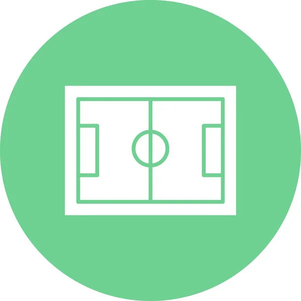 Vector Campo Fútbol Icono — Archivo Imágenes Vectoriales