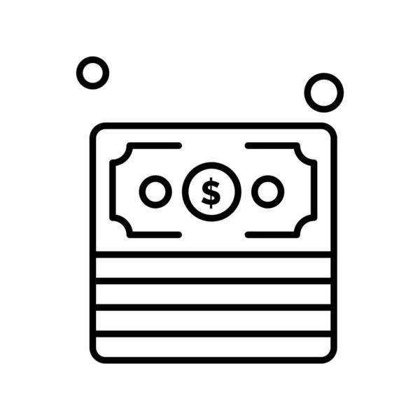 Dólar Icono Vector Ilustración — Archivo Imágenes Vectoriales